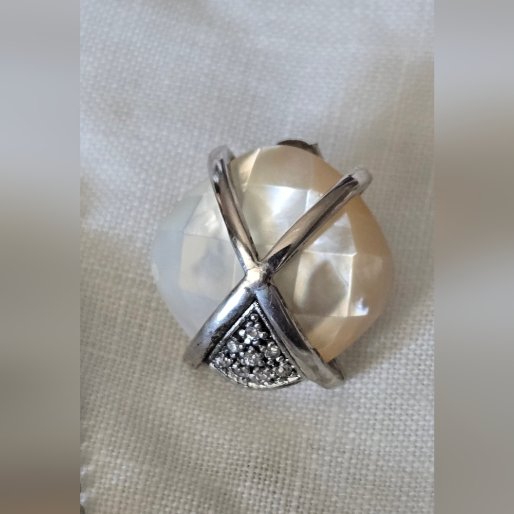 Earrings Neclace Set Mother Pearl 925 Sterling - Picture 9 of 16